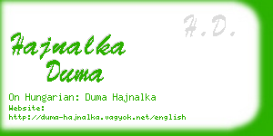 hajnalka duma business card